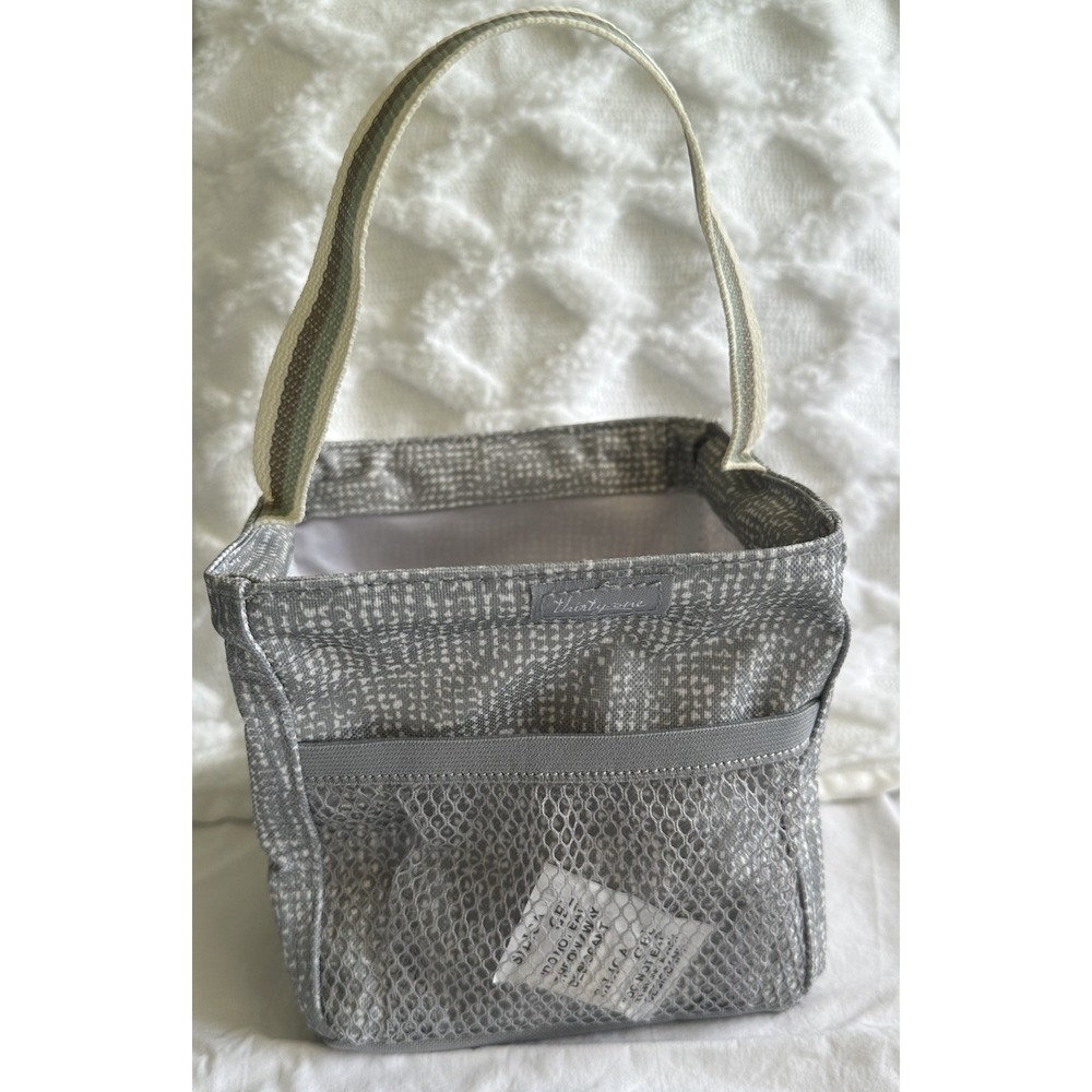 Thirty-One Littles Carry-All Caddy in Textured Gray Pockets New In Bag